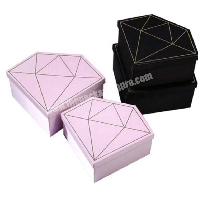 handmade hexagon-shaped paper gift box for tea packaging jewelry paper box