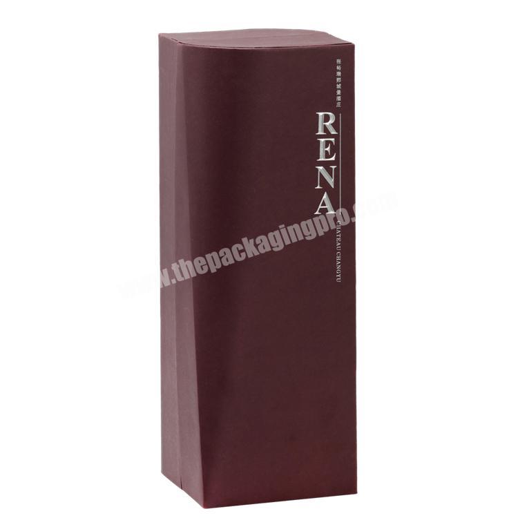 Handmade Luxury  Customized Shape Clamshell Paper Box with Cold Foil Stamping  for Wine