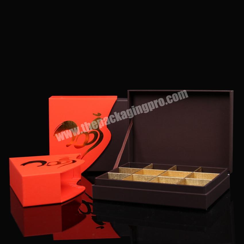 Handmade luxury decorative flip top empty chocolate truffle boxes packaging