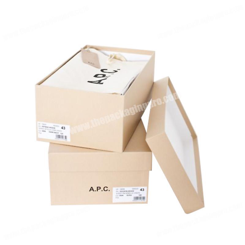 Handmade luxury glossy cardboard box for shoes packaging