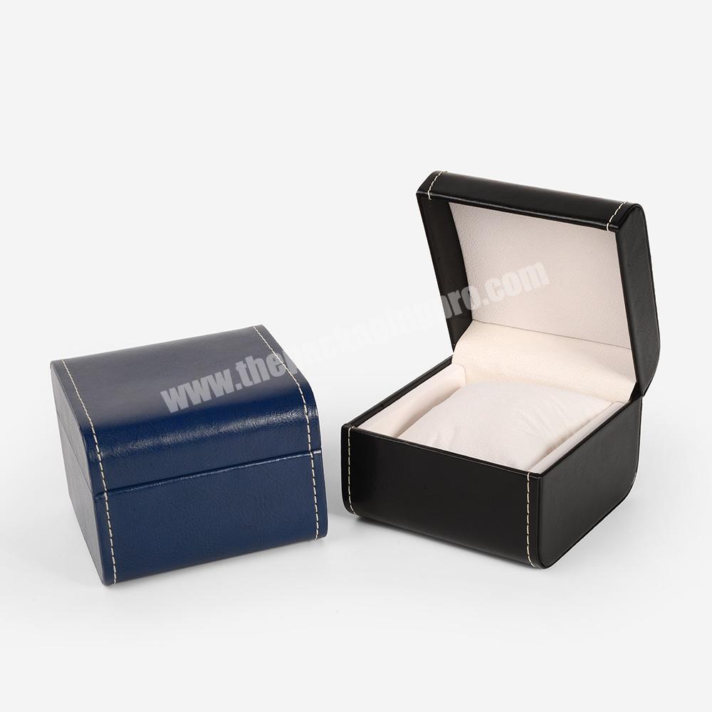 Handmade Luxury Watch Case Paper Cardboard Gift Jewelry Rigid Hinged Packaging Boxes with Sponge Groove