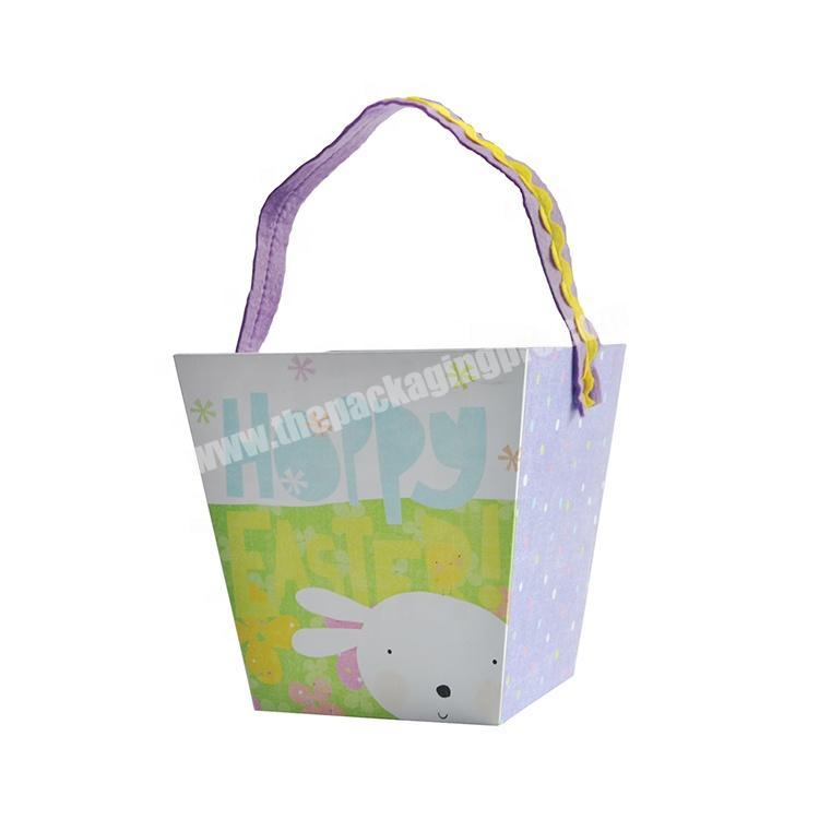 Handmade paperboard basket candy gift packaging box with handle