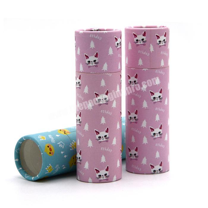 Handmade perfume packaged round box cosmetic cylinder box cosmetic cardboard tubes with window
