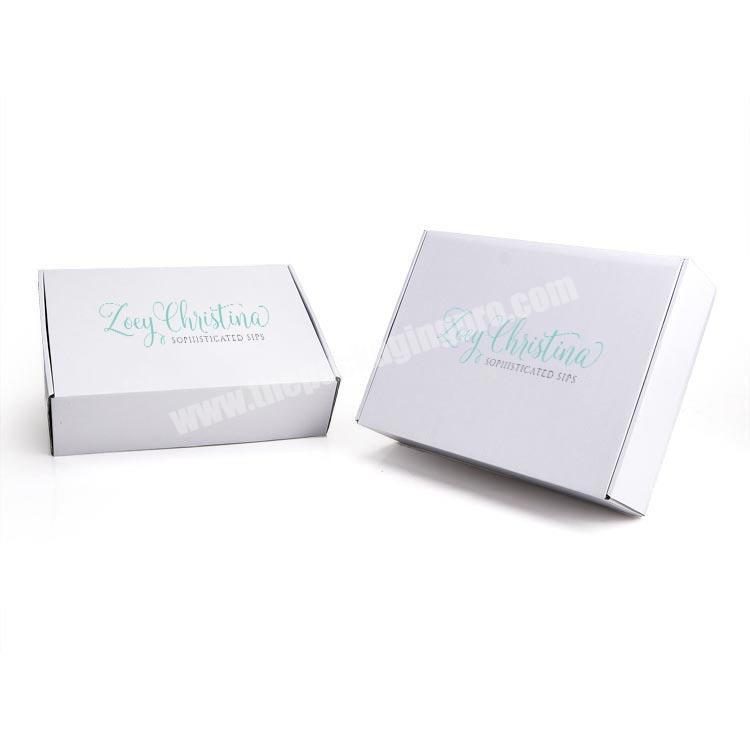 Handmade White foldadble Matt Lamination custom logo shipping mailer box gift for hat shoes bra underwear hair wigs And bundles