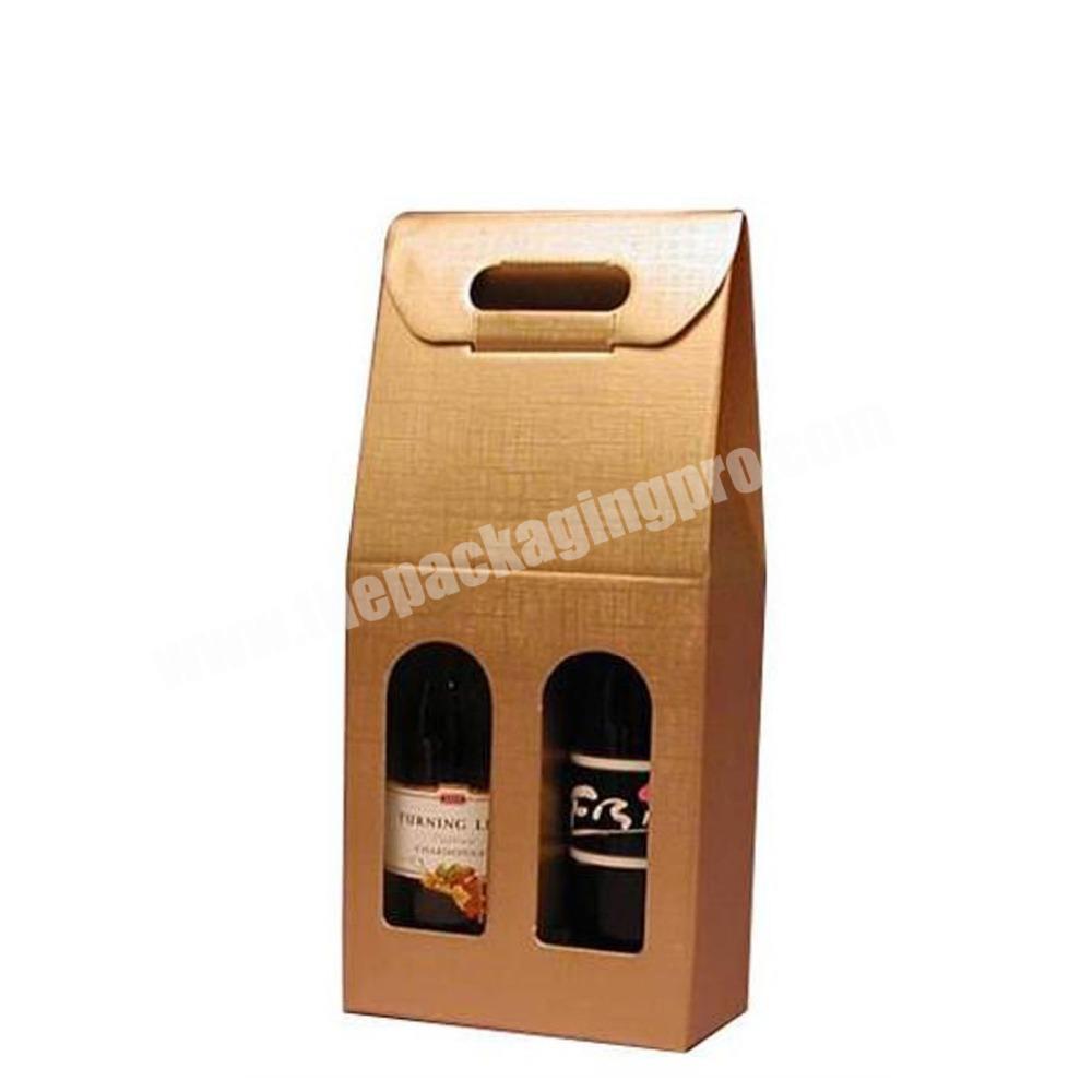 Handmade Wine Packaging Box with Window  Paperboard Gift Box for Wine