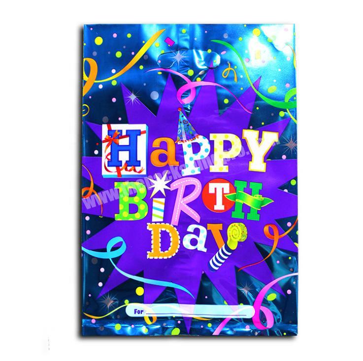 Happy birthday theme party aluminum film bag wedding candy packaging bag factory direct wholesale