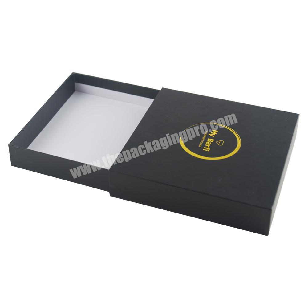 hard Paper drawer style slide open premium box packaging for scarf