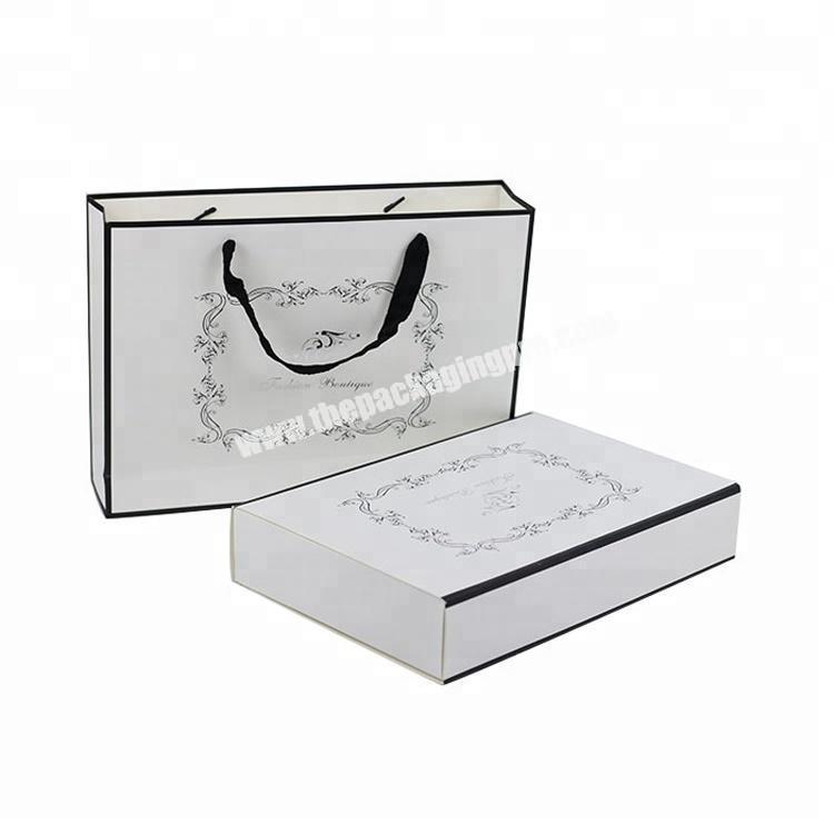 Hard Paper White Packaging Boxes and Bags for Clothing