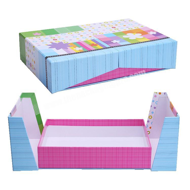 Hard Thick Cardboard paper double open chocolate box Gift Baby Girl Favor Box
