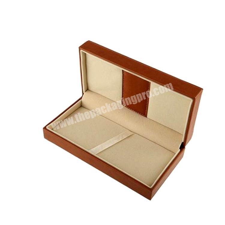Harry Potter New Design Persona Grata Debossed Logo Customized Metal Pen Boxed Old Brown Pu Box For Vip Pen Packing