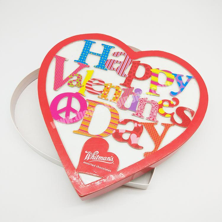 Heart Shaped Handmade Candy Empty Rigid Gift Cardboard Box Truffle Chocolate Bars Fancy Packaging