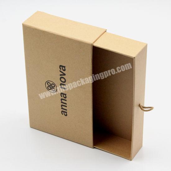 High-end Clothing Soap Candle Drawer Open Luxury Brown Kraft Paper Gift Box