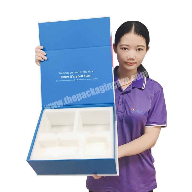 High End Custom Diecut Foam Empty Magnetic Product Gift Packaging CMYK Color Printed Hard Cardboard Paper Box