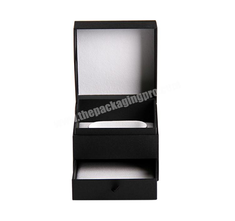High end custom double deck grey board watch box with drawer supplier