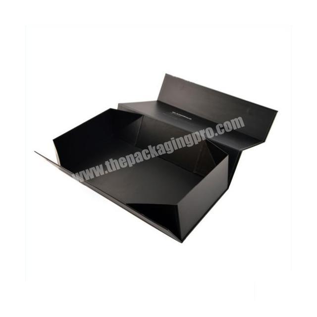 High End Custom Luxury Black Matt Packaging Boxes with Spot Uv Embossed Logo