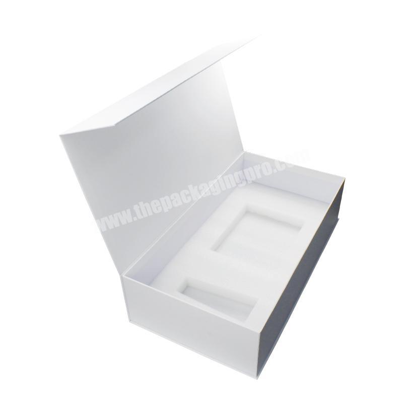 High End Custom Printed Cardboard Paper Cosmetic Gift Set Packaging Box with Foam Insert