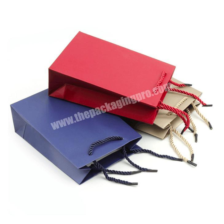 High end custom private garment bags small gift paper bags with plain printing