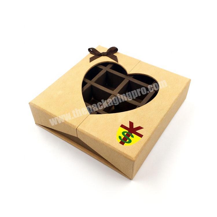 High end custom small chocolate gift box with paper divider