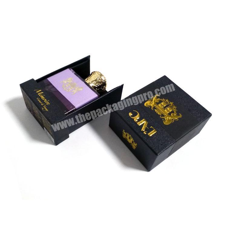 High end customized 10ml black perfume box