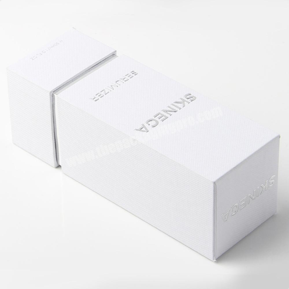 high end design luxury matte white perfume custom boxes with logo