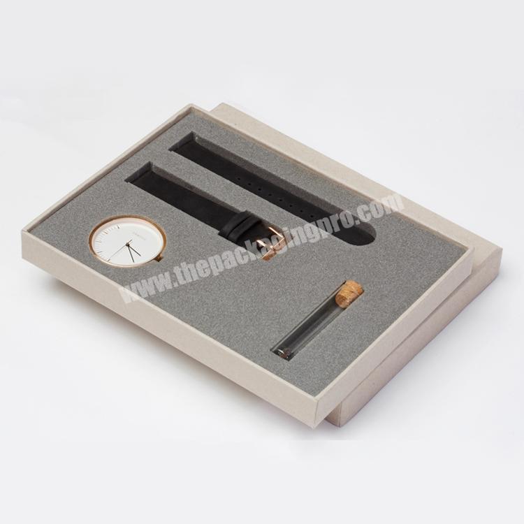 High end oem single paper cardboard watch packaging box watch strap gift box for watch