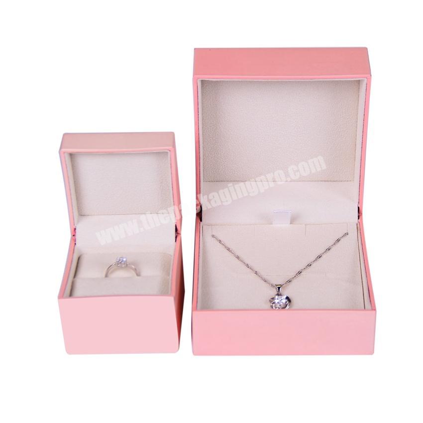 High end paper branded pink jewellery necklace and earring gift box