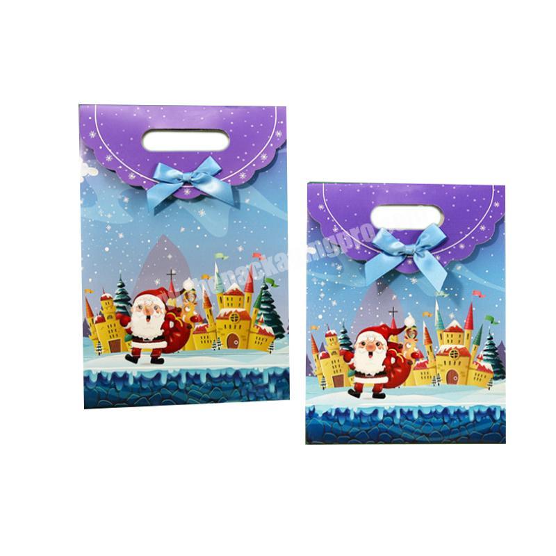 High end paper ribbo candy small gift christmas paper bag