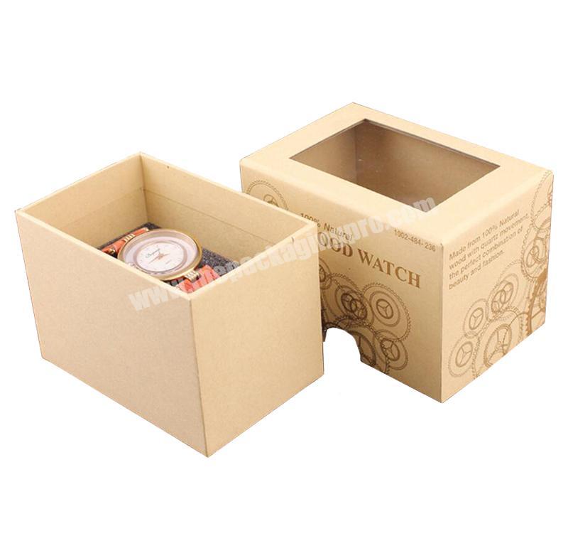 High end paper wrapped factory eco friendly recycled paper custom watch boxes cases luxury gift box with window