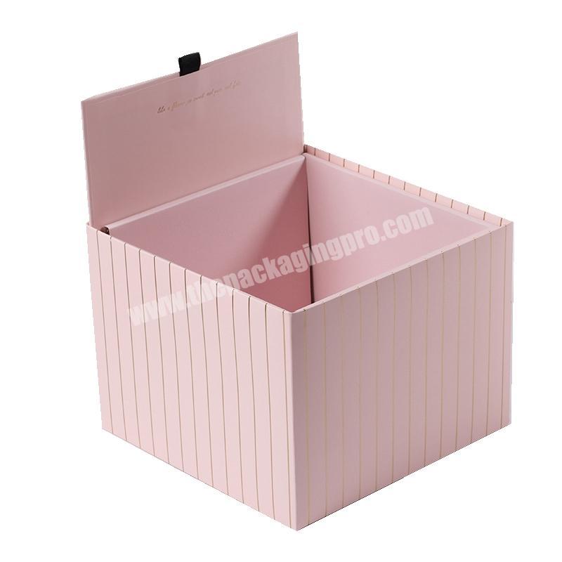 High-end Popular Flowers Artificial Rigid Square Boxes Combination Packaging Boxes for Roses