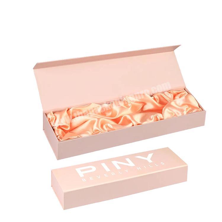 High-end Rectangular Rigid Apparel Lingerie Packaging Gift Box 10x10x3cm Hair Brush Satin Lined Boxes For Jewelry
