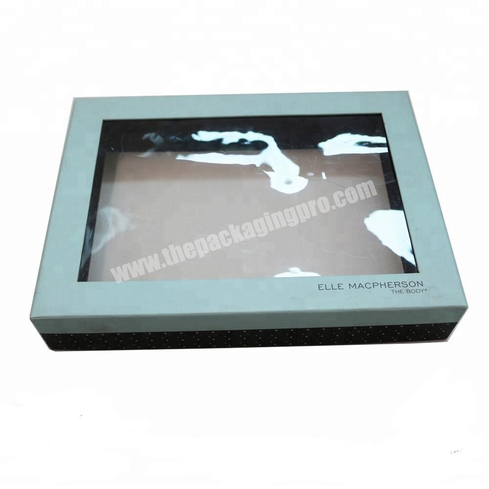 High-end Rigid Cardboard Gift Package With Clear PVC Window Packaging Box