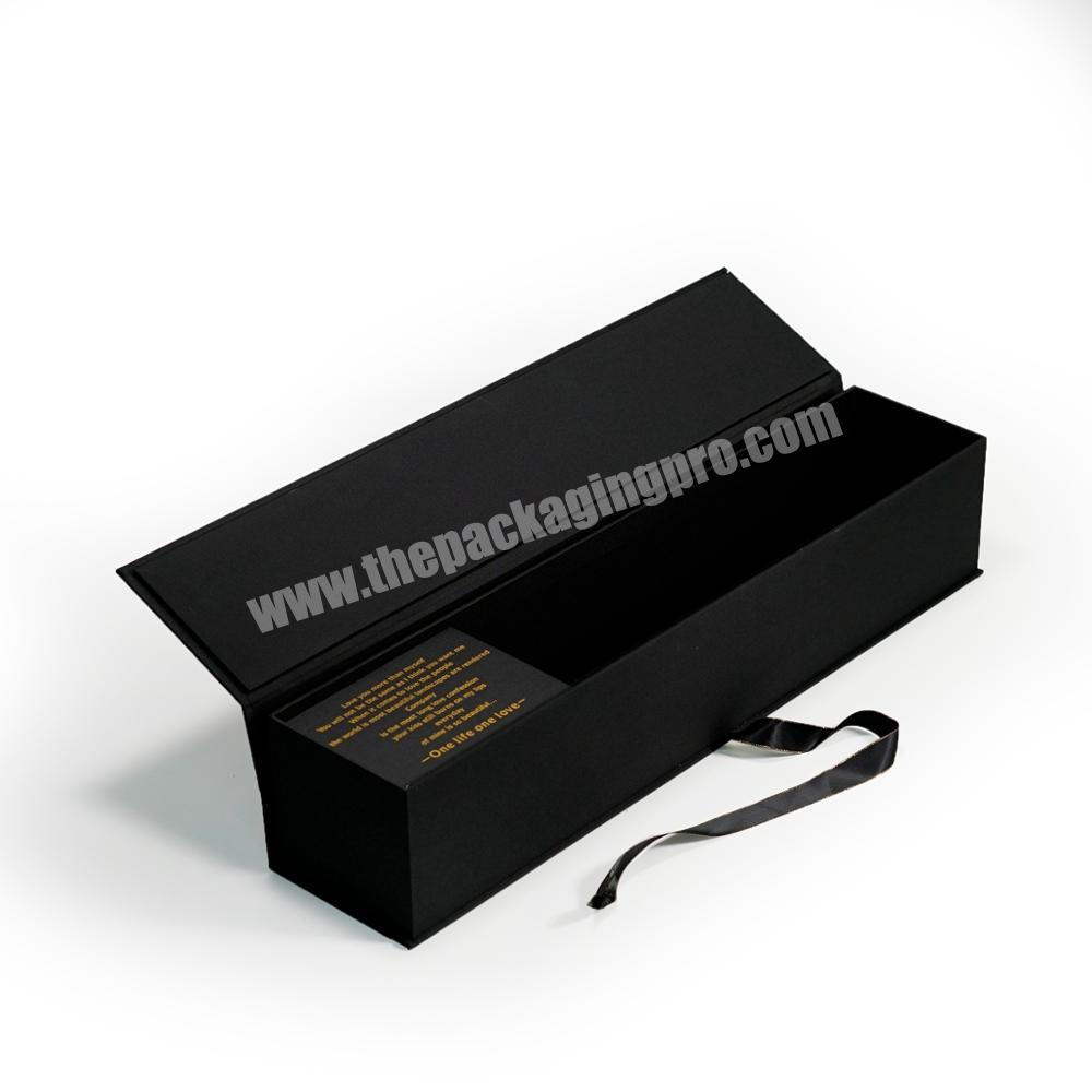 High end rose boxes flower packaging book shape long stem flower box rectangle flower box with ribbon