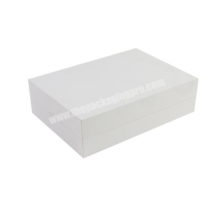 high-end simple white cardboard clothing packaging boxes