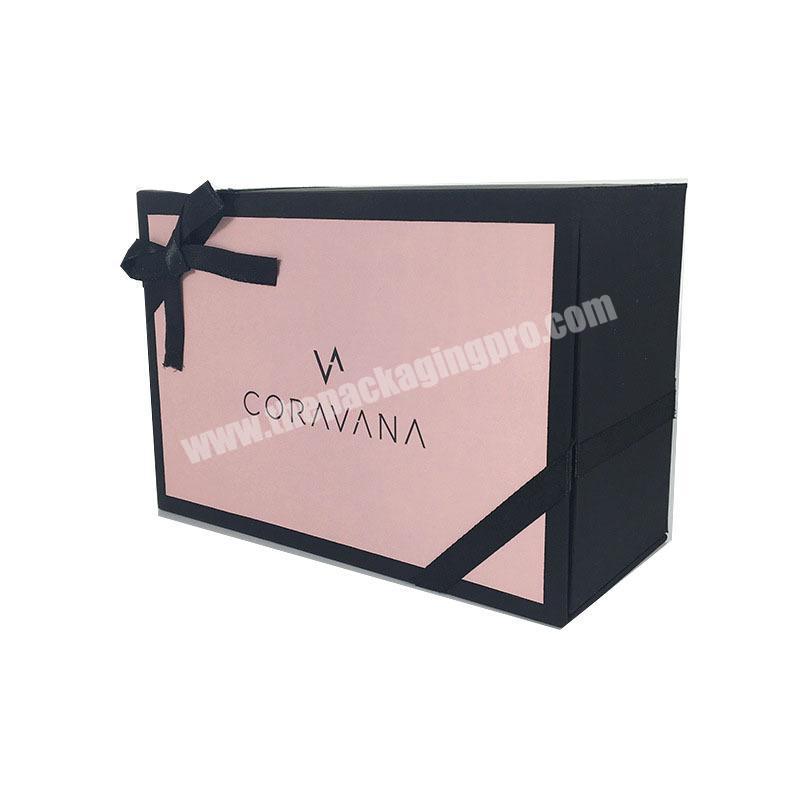 High-grade Gray Board laminating  Ribbon book-shaped gift box Xiamen Manufacturers customized plus logo