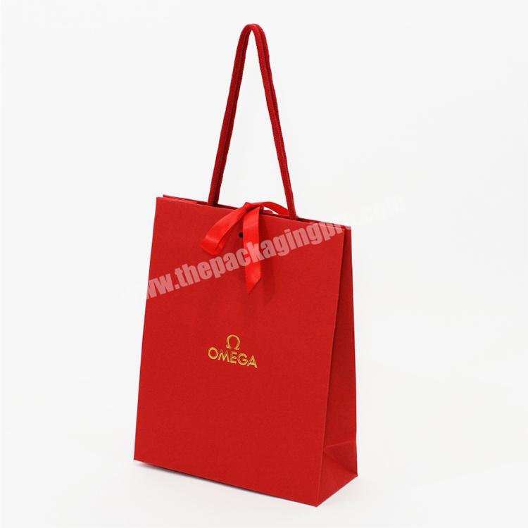 High grade luxurious small wedding gift bag packaging custom print paper bag with logo