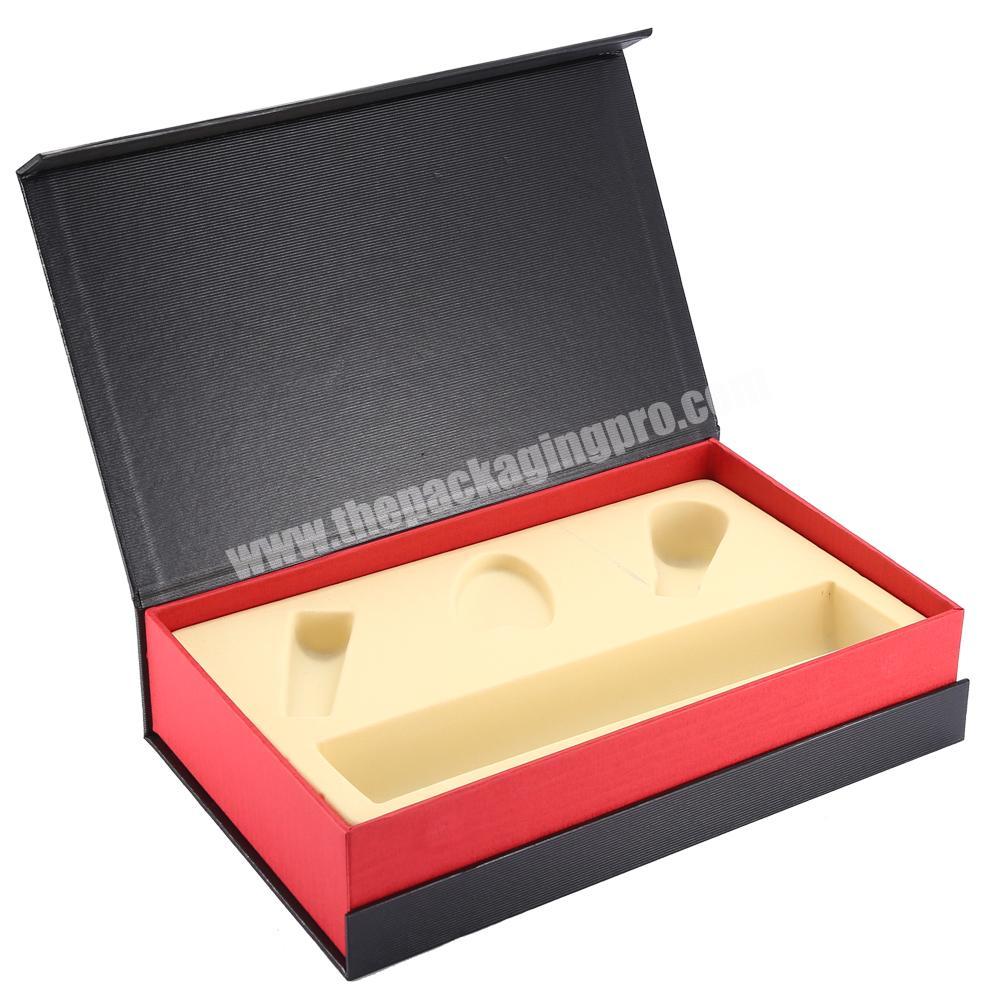 High-grade magnetic gift packaging box custom logo with recycled paper pulp tray