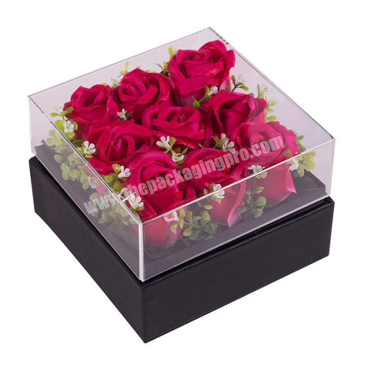 High Grade Wholesale Acrylic Black Box Flowers