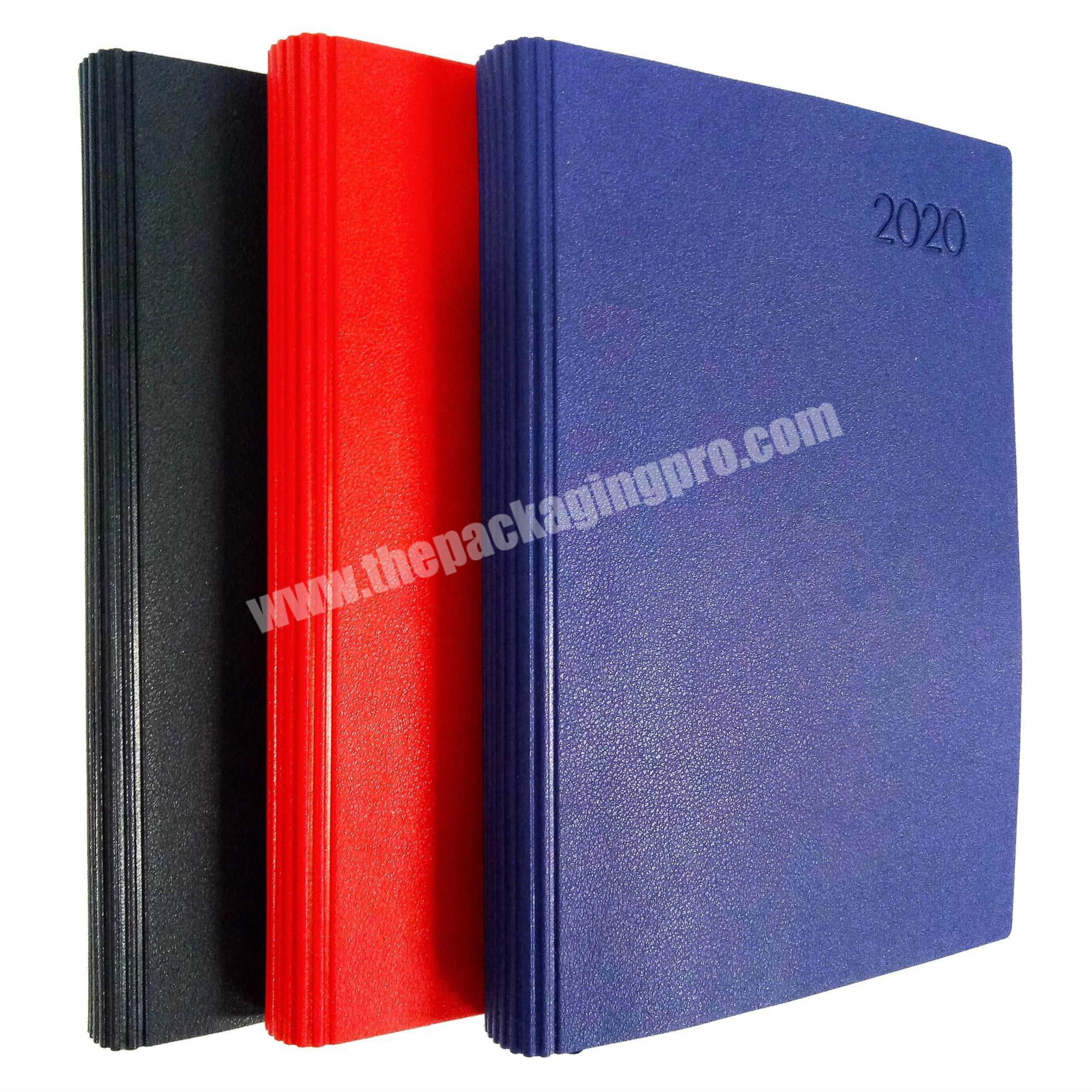 High Quality A5 Leather Notebook Soft Cover Diary Embossed Logo Custom Journal