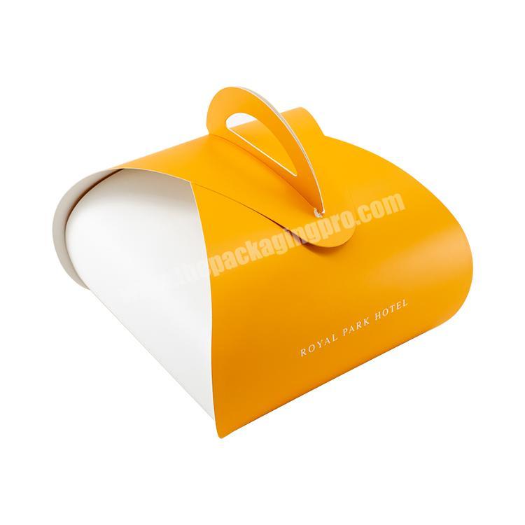High quality  biodegradable customized colorful folding cheese bakery birthday cake packaging box