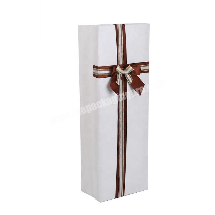 High Quality Biodegradable Top Bottom Cardboard Paper Christmas Gift Packaging Box With Ribbon