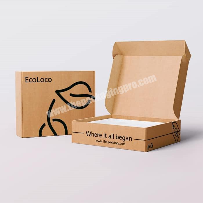 High Quality Black Corrugated Recycle Paper Mailer Custom Logo Postal Shipping Box
