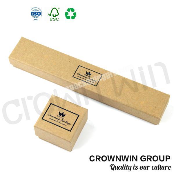 High Quality Brown Kraft Paper Box For Jewelry CrownWin Packaging