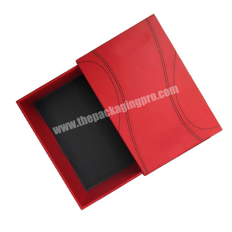 High quality cardboard paper gift box hard packaging siding out drawer handmade empty boxes