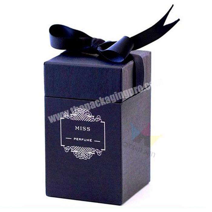 High Quality Cardboard Paper Perfume Bottle Box With Ribbon