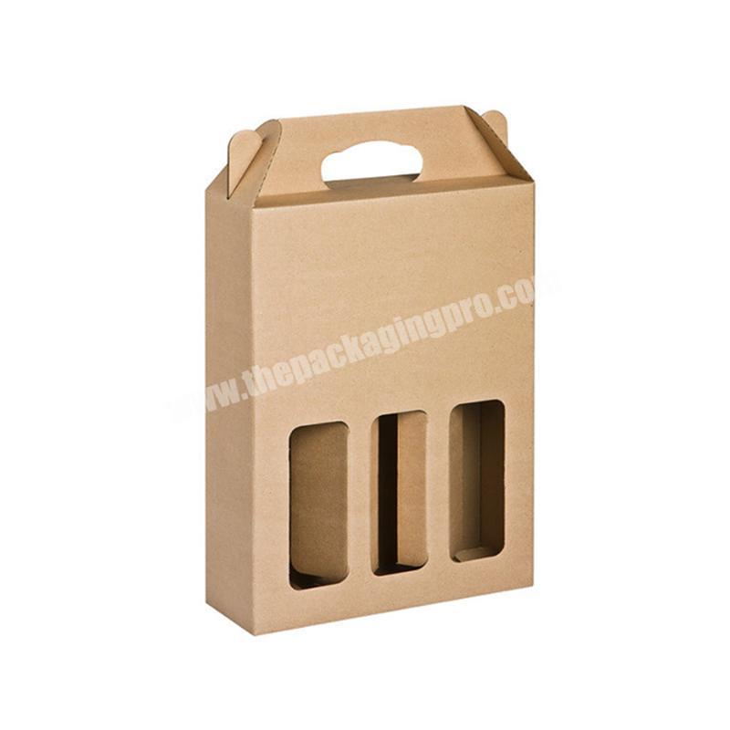 High Quality Carrier Carton Cardboard Corrugated Paper Glass Wine Gift Boxes