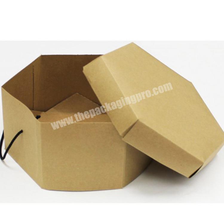 High quality cheap cardboard hexagon gift box