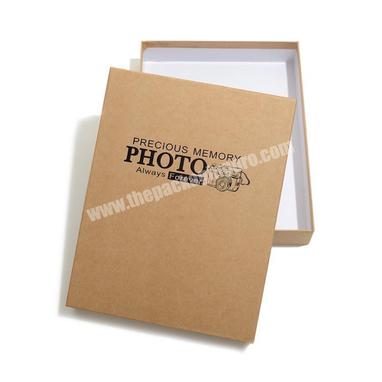 High Quality Cheap Eco Friendly Brown Kraft Paper Gift Box for Photo Packaging