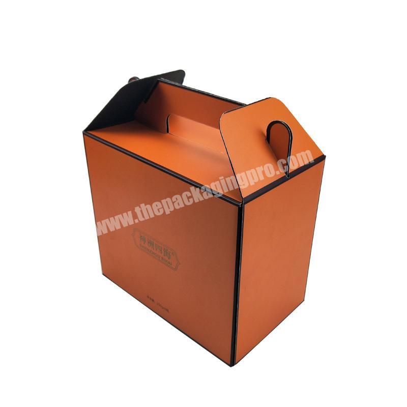 High Quality Cheap Price Large Big Size Glass Bottle Honey Cardboard Gift Packaging Box With Die Cut Handle