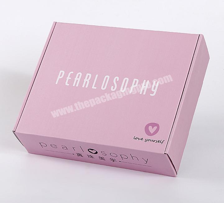 High quality cheaper pink customized corrugated paper mailer boxes shipping box