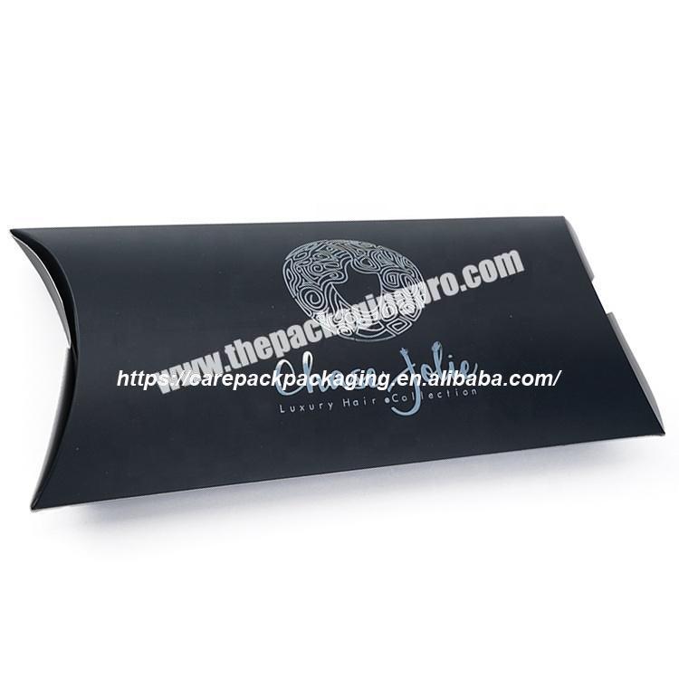 High quality China supplier Foldable Wigs Packaging Custom Private label hair extension Pillow boxes for face mask